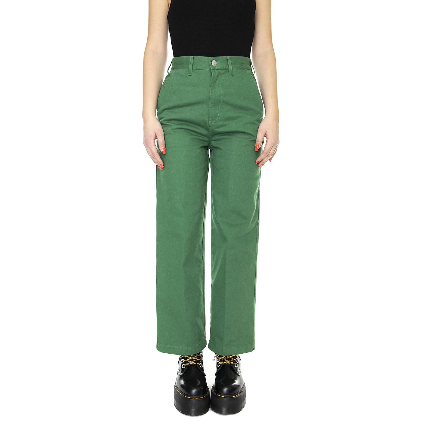 Brighton Carpenter Pant Palm Leaf - Pantaloni Donna Verdi 242020087-PLF  OBEY 