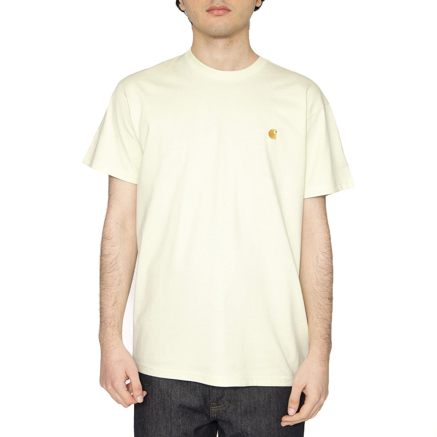 S/S Chase T-Shirt Air Green / Gold - Maglietta Girocollo Uomo Verde I026391.2V9XX  CARHARTT WIP 