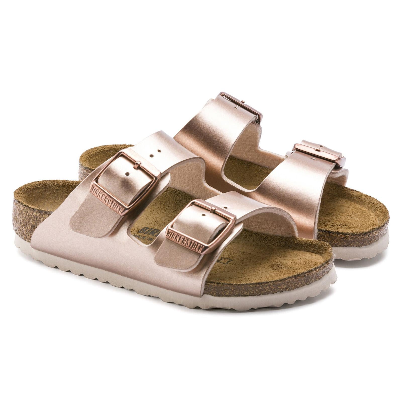 Kids Arizona Birko Flor Sandals - Electric Metallic Copper - Sandali Bambino Rosa - Calzata Stretta 1012478  BIRKENSTOCK 