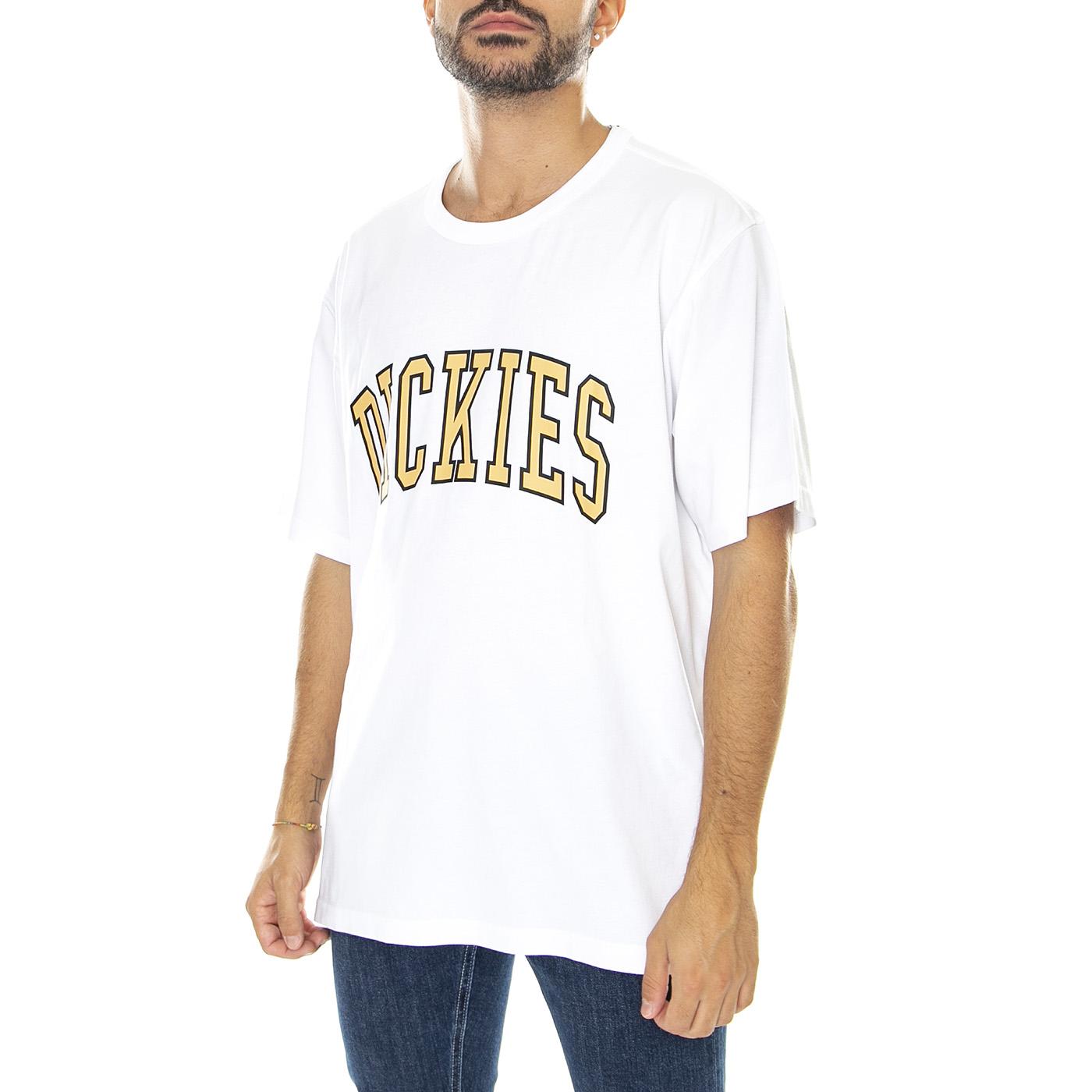 Aitkin Tee White / Yellow - Maglietta Girocollo Uomo Bianca DK0A4X9FC931  DICKIES 