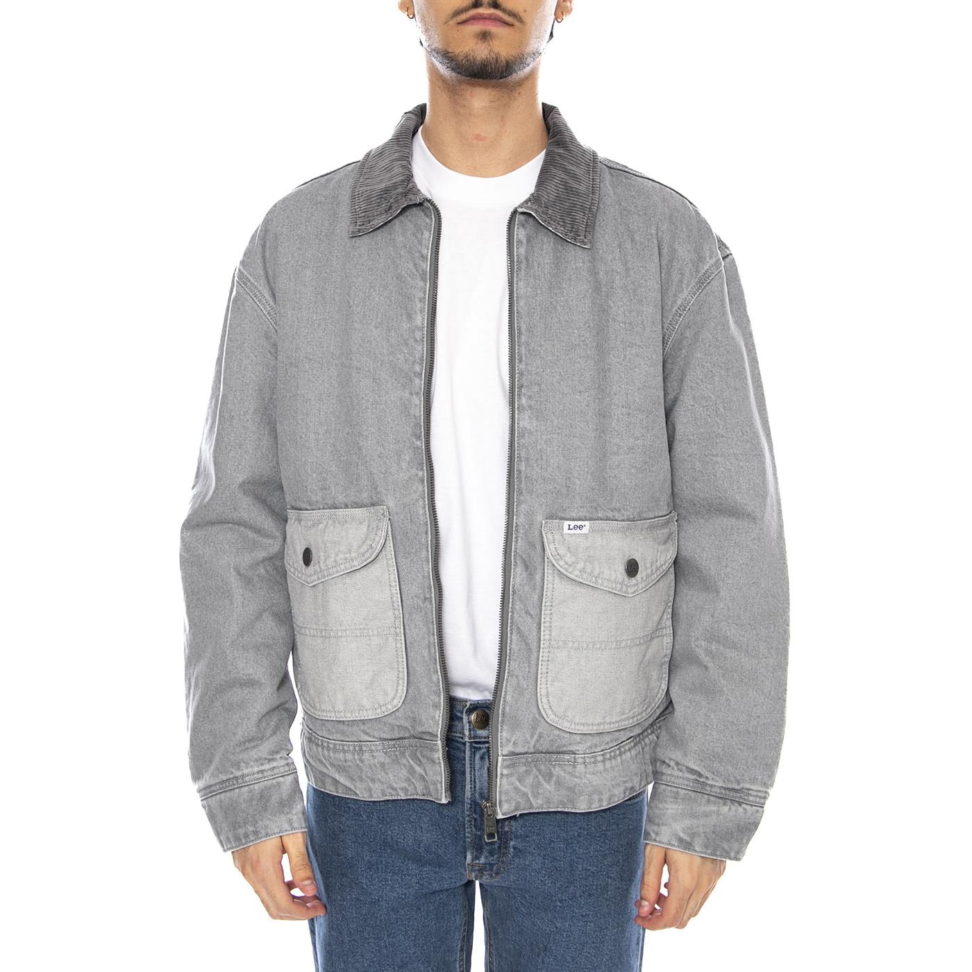 91U Utility Jacket Geminy Grey - Giacca Denim Jeans Uomo Grigia 112370527  LEE 