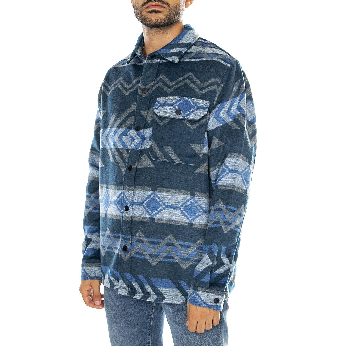 Geo Brushed Shirt Blue Wing Teal - Camicia Uomo Multicolore PFD0264-946  PENFIELD 