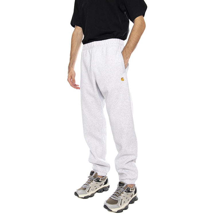Chase Sweat Pant Ash Heather / Gold - Pantaloni in Felpa Uomo Grigi I033667.00JXX . CARHARTT WIP 
