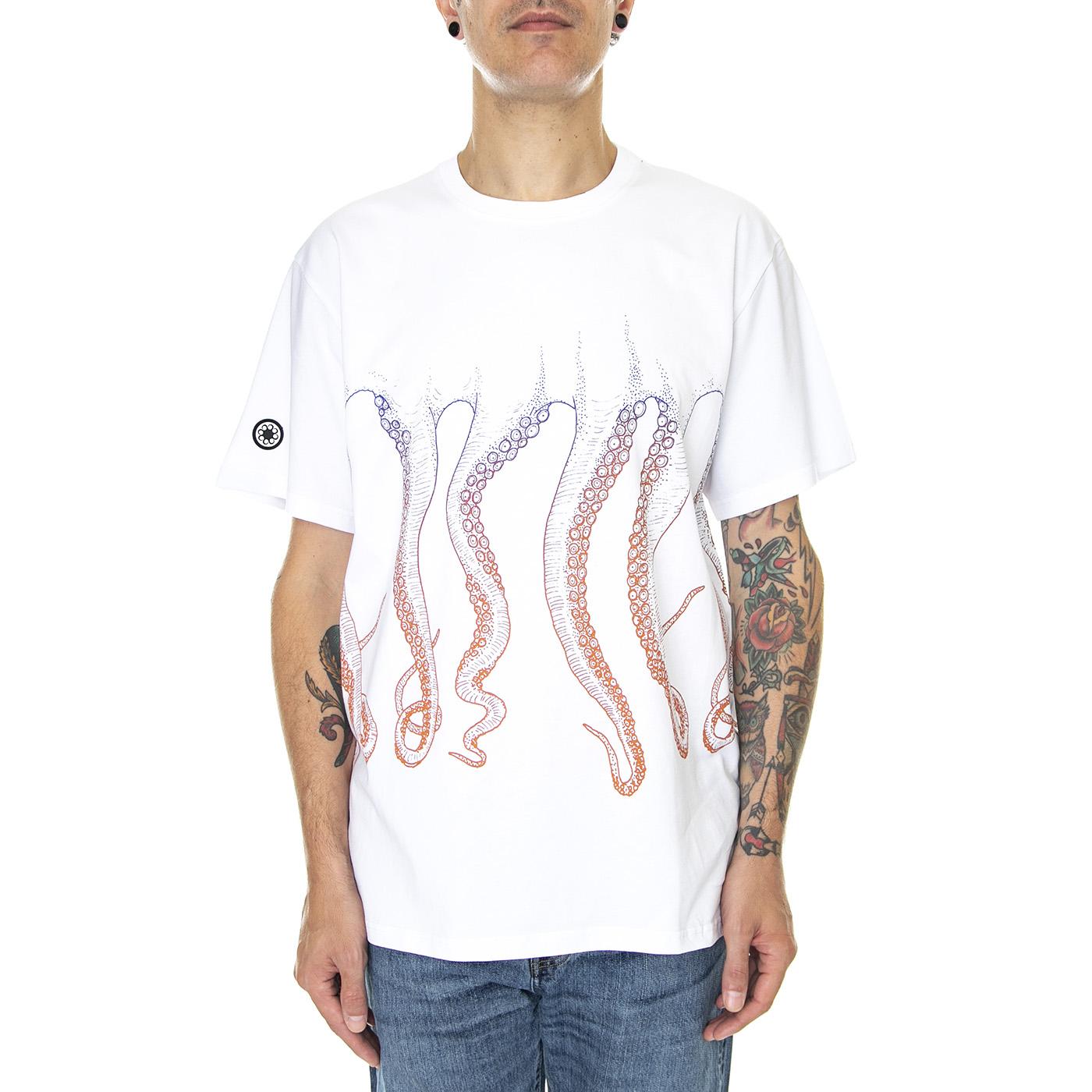 Octopus Gradient Tee White - Maglietta Girocollo Uomo Bianca 22WOTS13-WHITE  OCTOPUS 