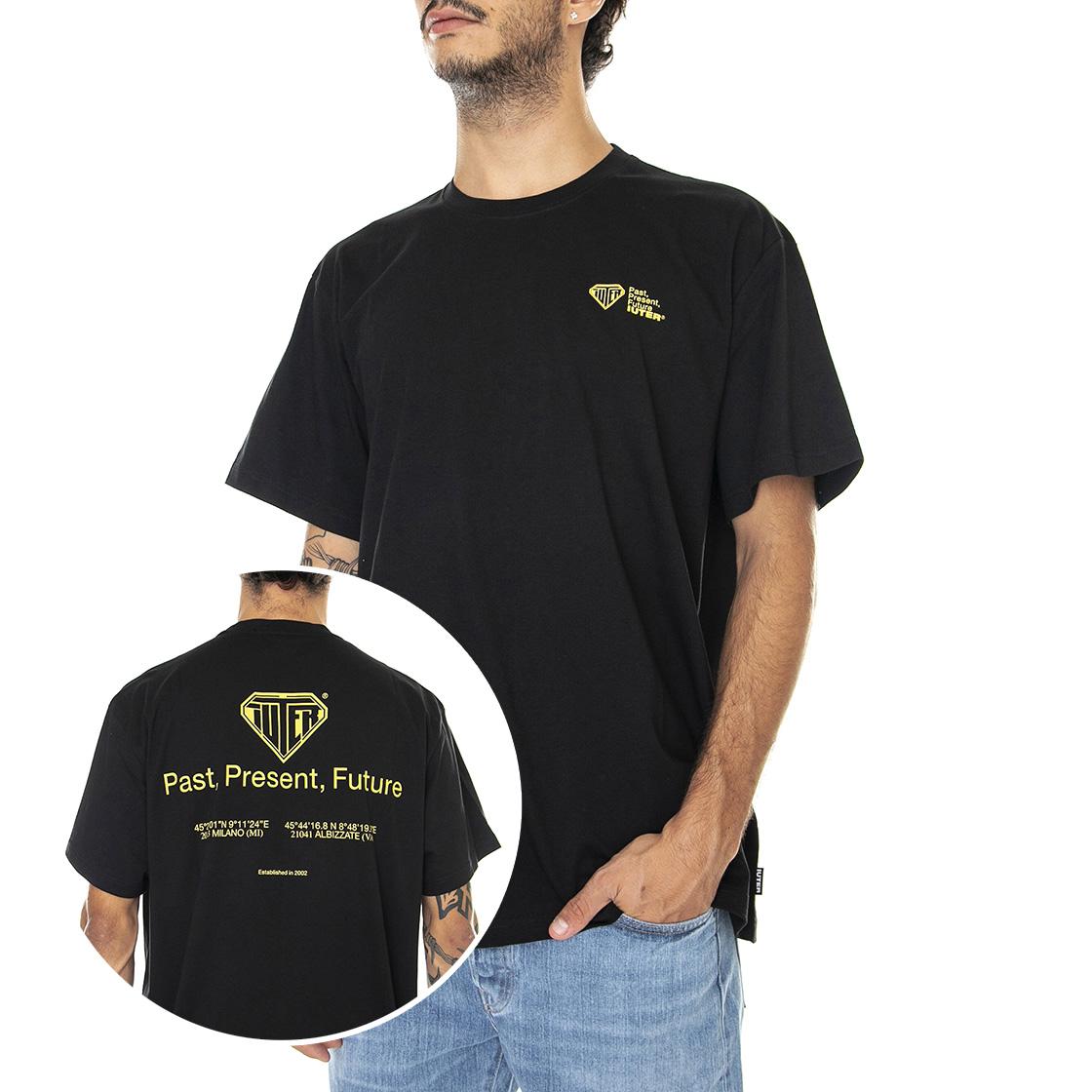 History Tee Black - Maglietta Girocollo Uomo Nera 22WITS04-BLACK  IUTER 