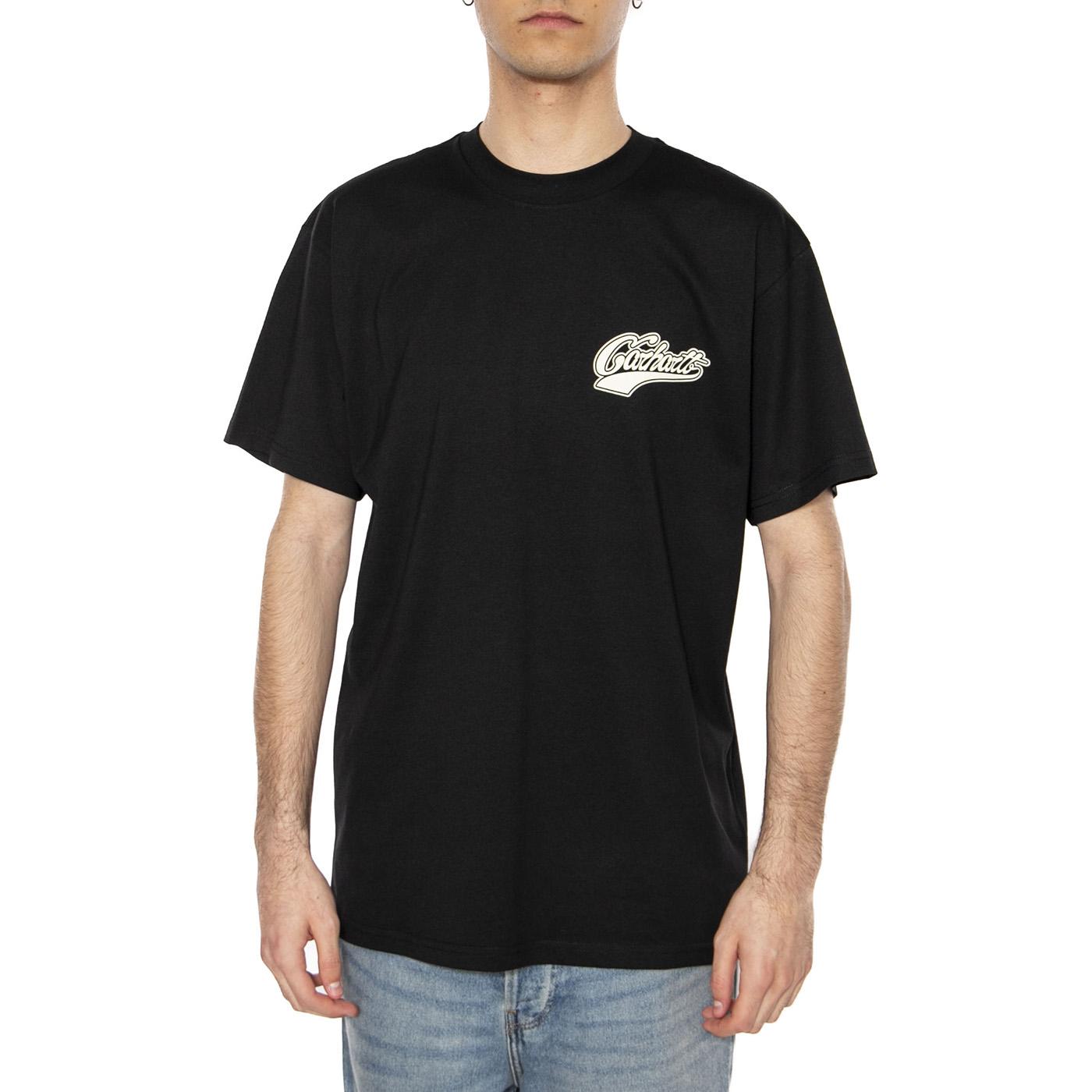 S/S Logo T-Shirt Black - Maglietta Girocollo Uomo Nera I034643.89XX  CARHARTT WIP 