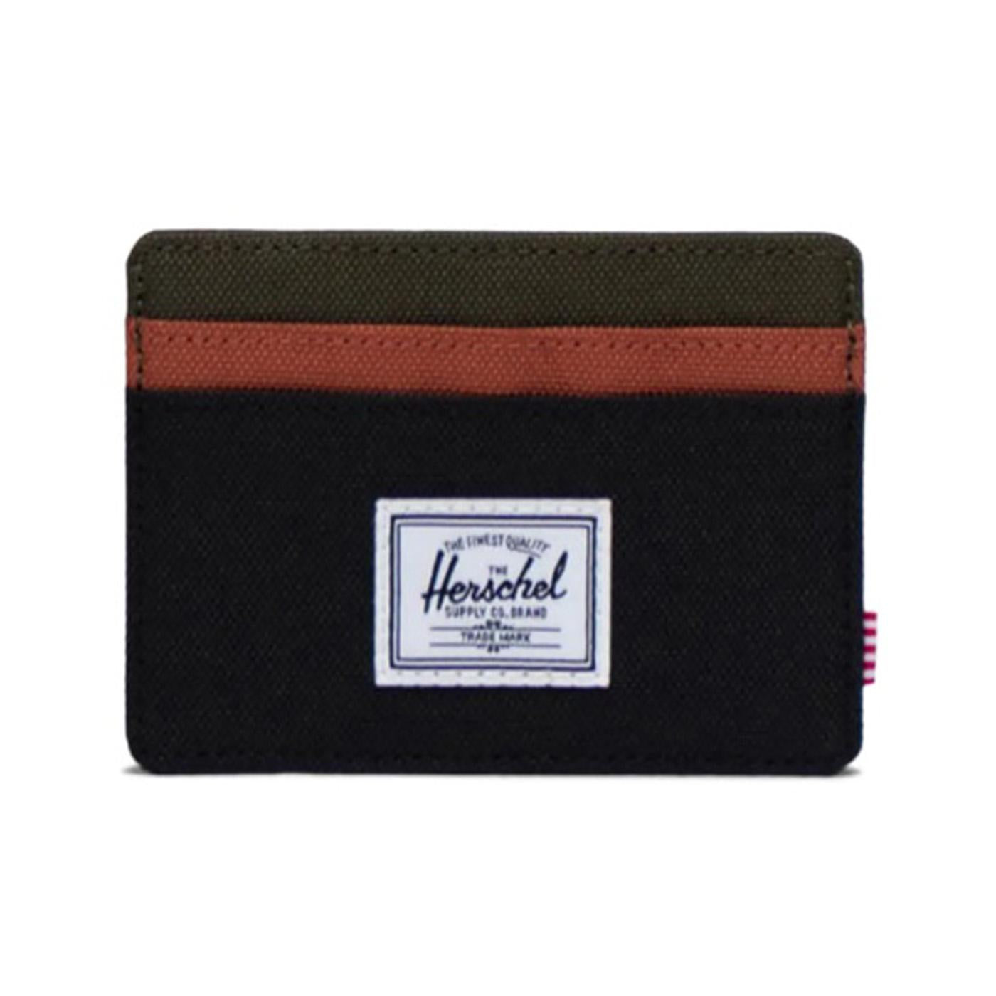 Charlie Cardholder Black / Ivy Green / Chutney - Portacarte Nero 30065-05883-OS  HERSCHEL 
