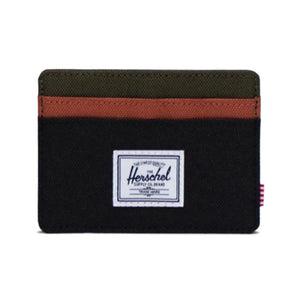 Charlie Cardholder Black / Ivy Green / Chutney - Portacarte Nero 30065-05883-OS  HERSCHEL 