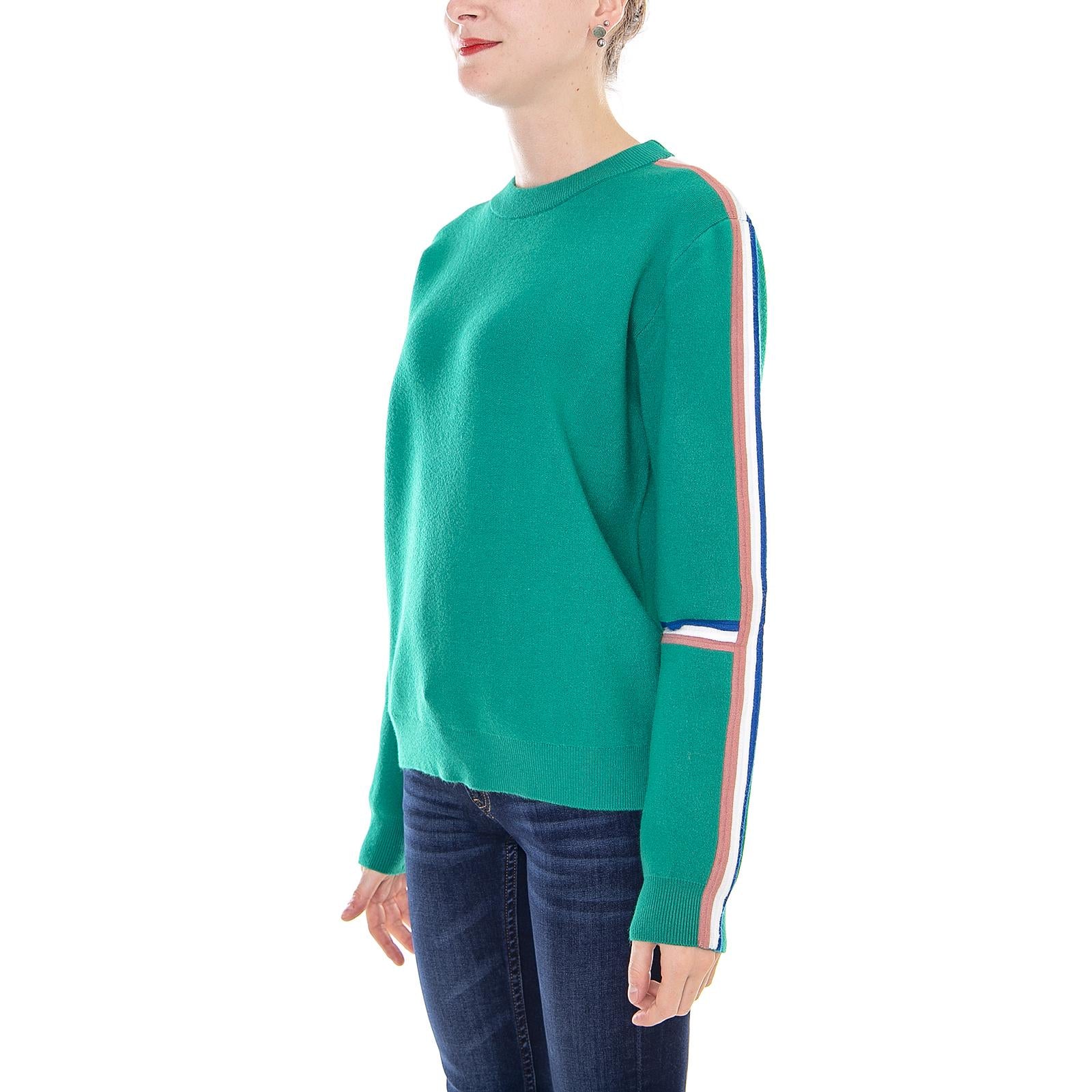 VMDAMARA BANNING LS O-NECK BLOUSE Pepper Green 10189252-VERDE  VERO MODA 
