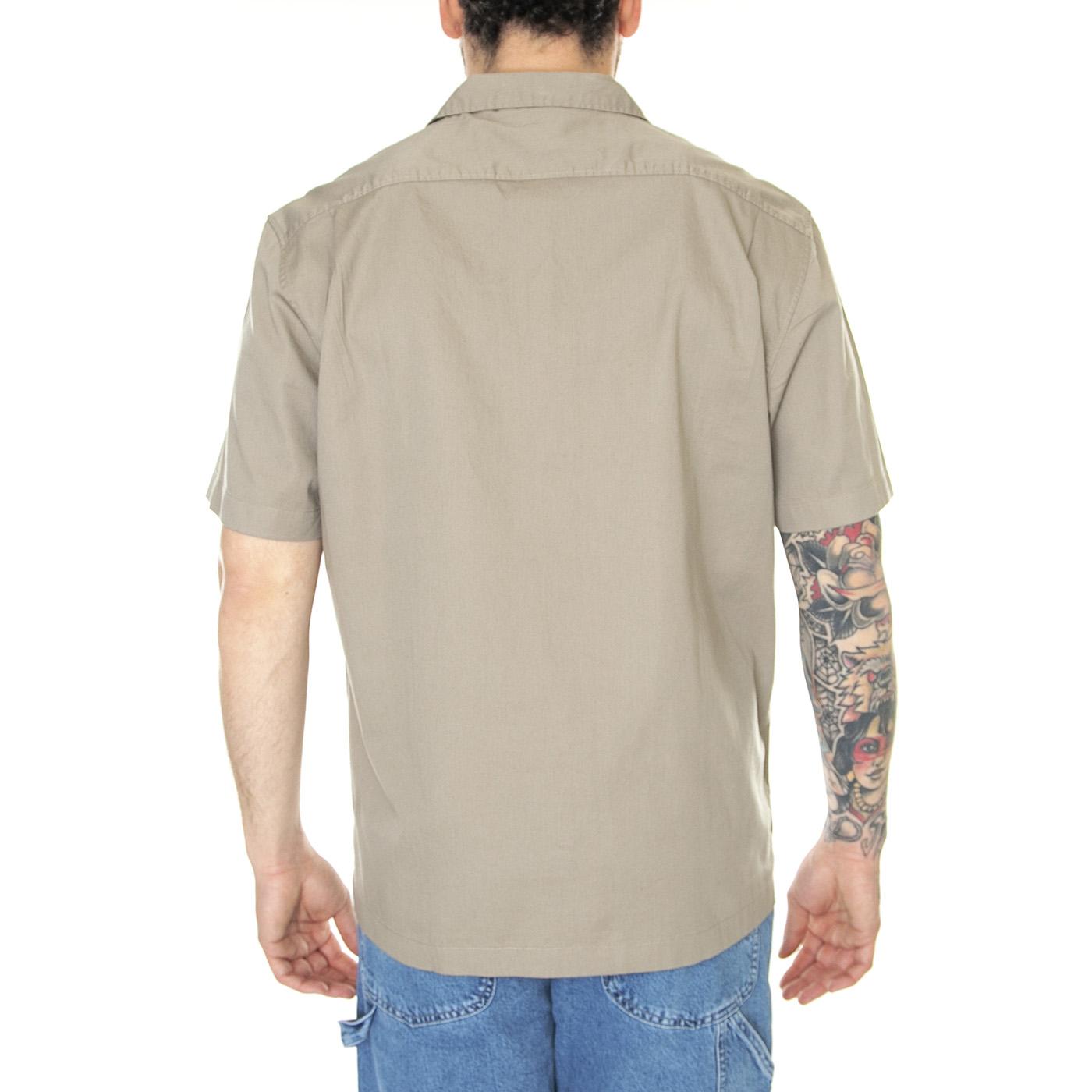 SS Chetopa Shirt Mushroom Gray - Camicia Maniche Corte Uomo Grigia L68POMA2  LEE 