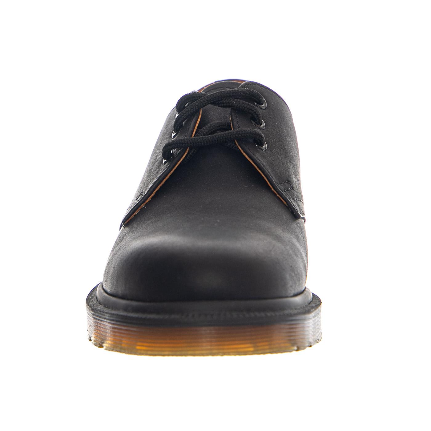 1461 Pw Lace-Up - Black Noir Greasy - Scarpe Stringate Profilo Basso Uomo / Donna Nere 22109_4 . DR.MARTENS 