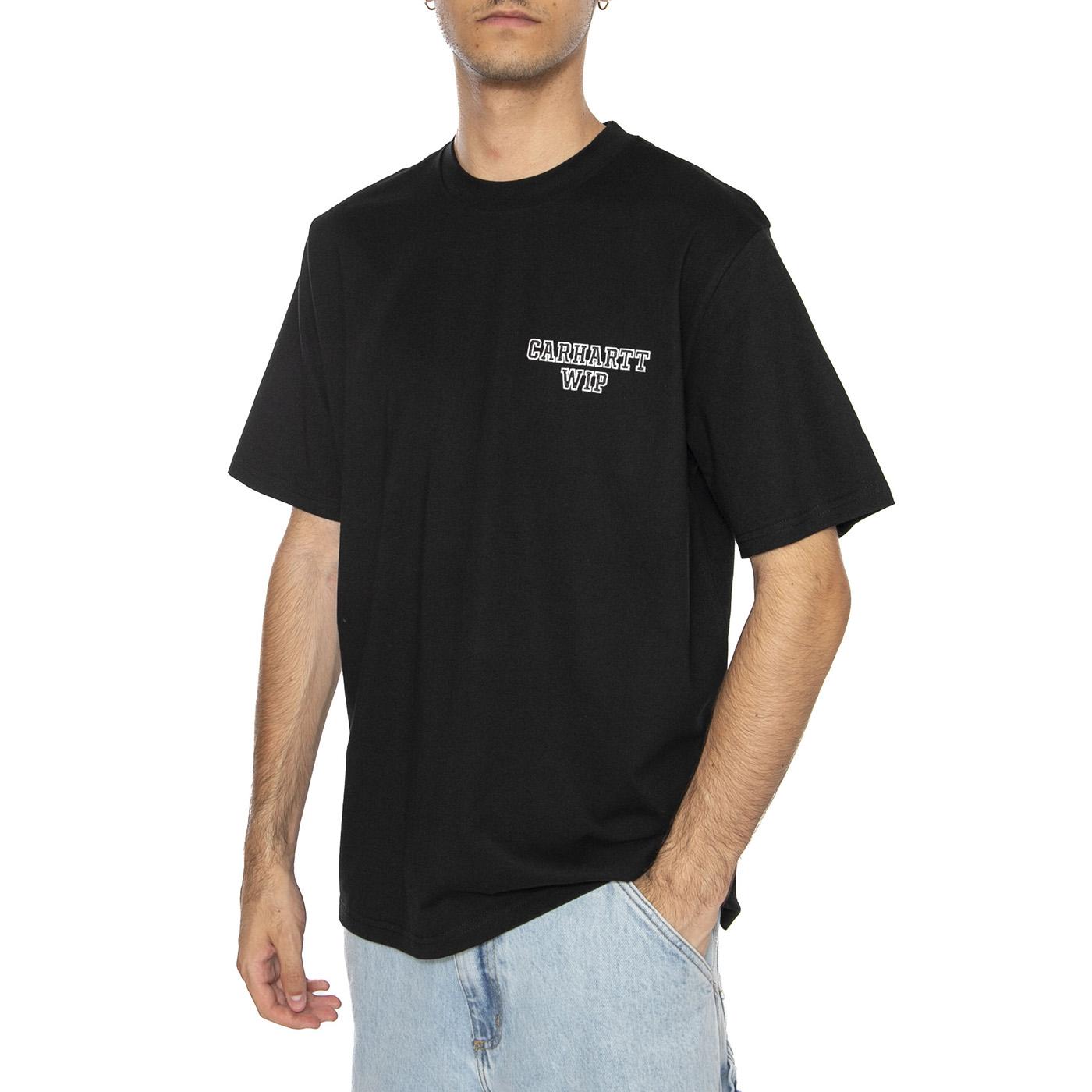 S/S Alumni T-Shirt Black - Maglietta Girocollo Uomo Nera I035207.89XX . CARHARTT WIP 