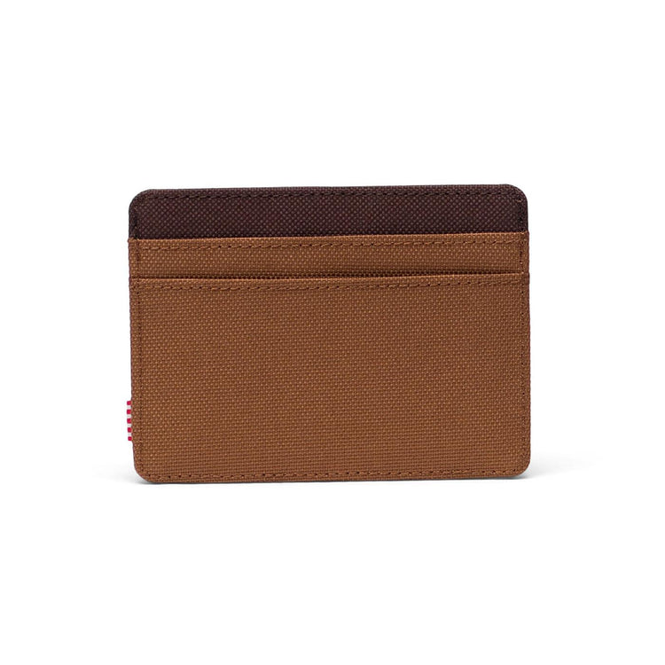 CHARLIE CARDHOLDER RUBBER CHICORY COFFEE - Portacarte Marrone 30065 06426 HERSCHEL 