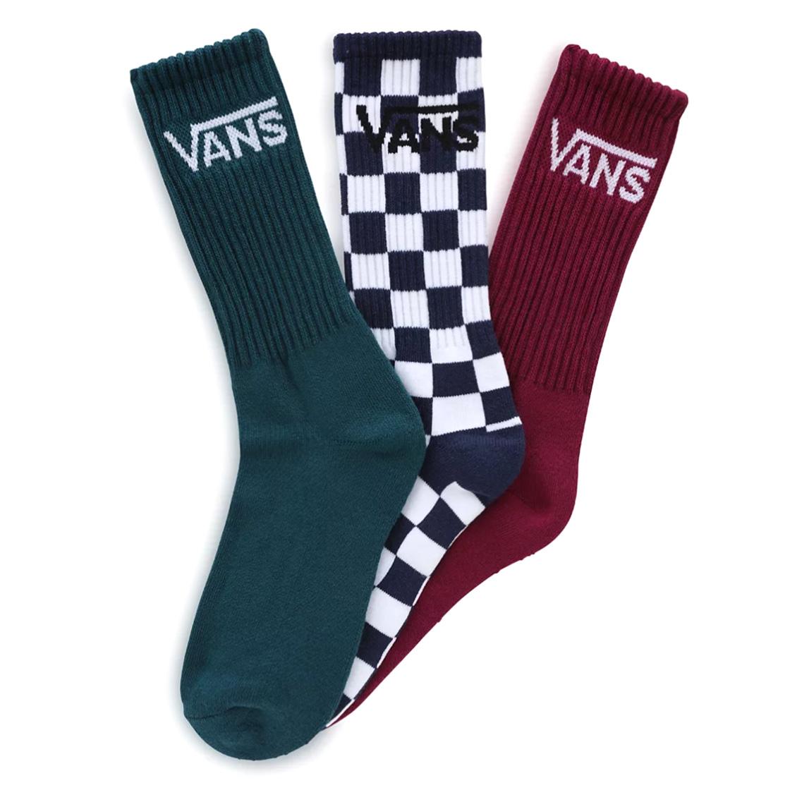 Mn Classic Crew (6.5-9, 3PK) Deep Teal - Set da Tre Paia di Calzini Multicolore VN000XRZ60Q1  VANS 