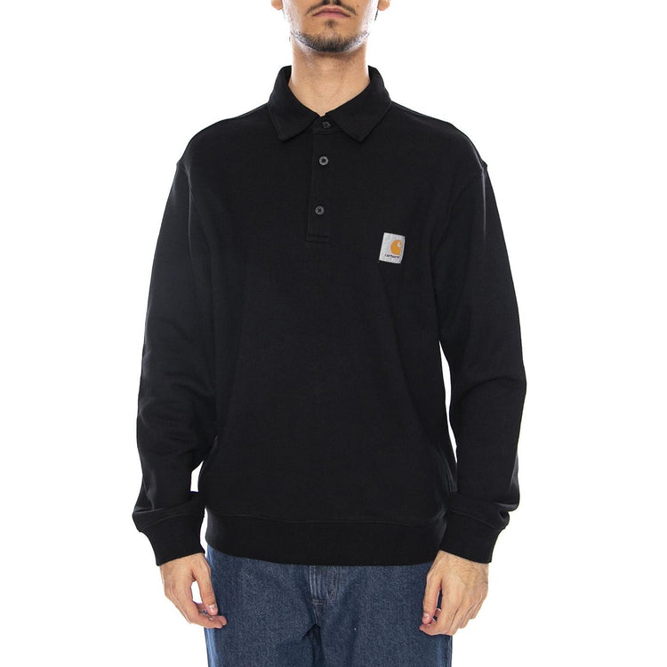 Polo Sweat Black - Polo Maniche Lungjhe Uomo Nera I035532.89XX . CARHARTT WIP 