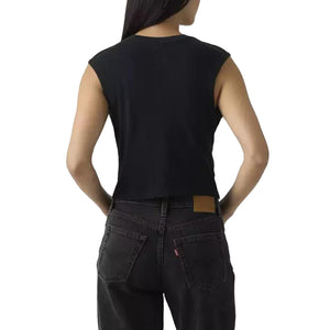 JEMMA KNOT TEE - ANTHRACITE NIGHT SLUB - Canotta Donna Nera 005JP 0000 LEVIS 
