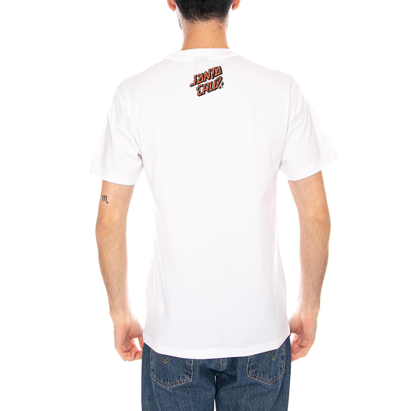 ROSKOPP SCREAMING FIVE FRONT - Maglietta Girocollo Uomo Bianca SCA-TEE-13311 WHT SANTA CRUZ 