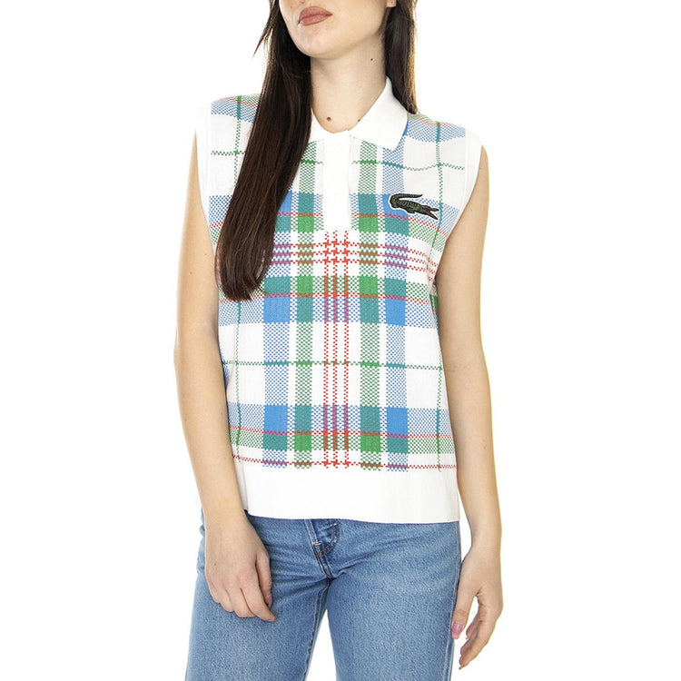 W' Pullover Zik - Smanicato in Maglia Donna Multicolore AF4949-ZIK  LACOSTE 