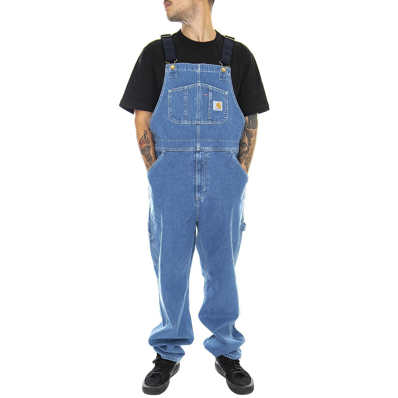 carhartt blue jean bibs